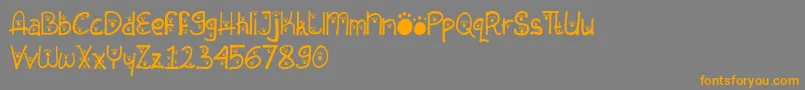 Animal Insting Font – Orange Fonts on Gray Background