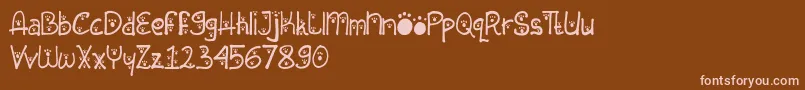 Animal Insting Font – Pink Fonts on Brown Background