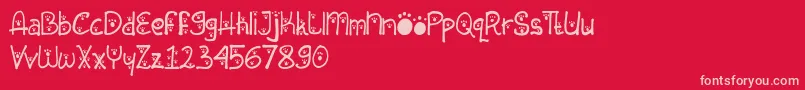 Animal Insting Font – Pink Fonts on Red Background
