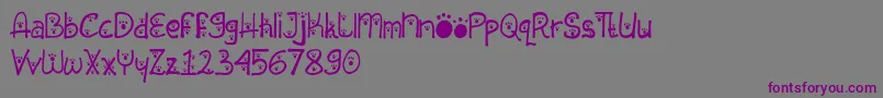 Шрифт Animal Insting – фиолетовые шрифты на сером фоне