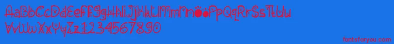 Animal Insting Font – Red Fonts on Blue Background