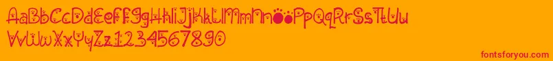 Animal Insting Font – Red Fonts on Orange Background