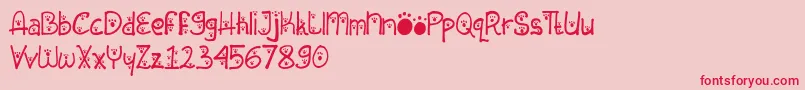 Animal Insting Font – Red Fonts on Pink Background