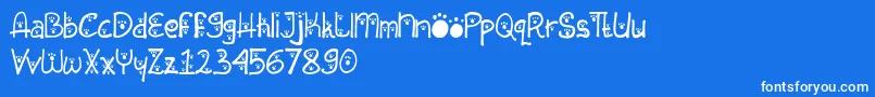 Animal Insting Font – White Fonts on Blue Background