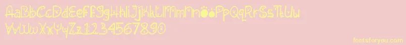 Animal Insting Font – Yellow Fonts on Pink Background