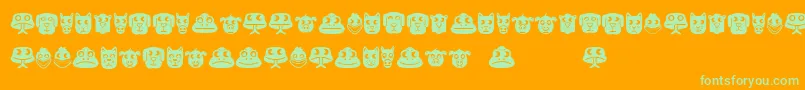 More about Animales Font Animales Font – Green Fonts on Orange Background