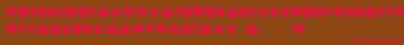Animales Font – Red Fonts on Brown Background