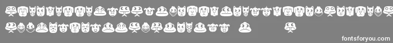 Animales Font – White Fonts on Gray Background