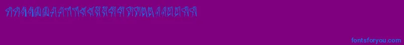 Animality Font – Blue Fonts on Purple Background