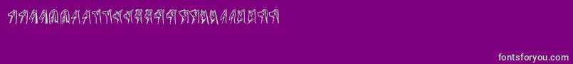 Animality Font – Green Fonts on Purple Background