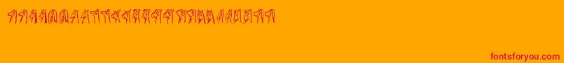 Animality Font – Red Fonts on Orange Background