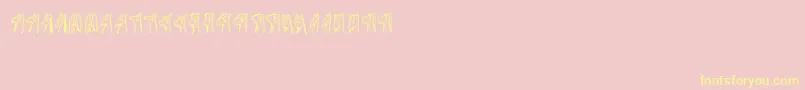 Animality Font – Yellow Fonts on Pink Background