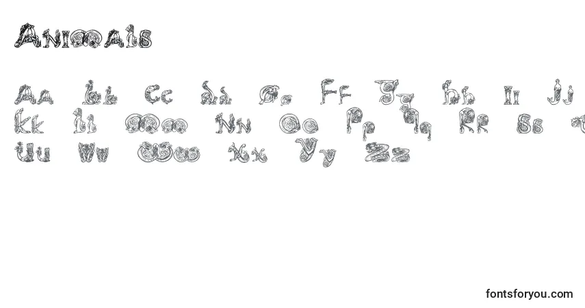 Animals (119669)フォント–アルファベット、数字、特殊文字