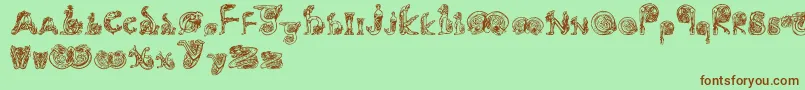 Animals Font – Brown Fonts on Green Background