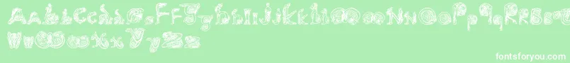 Animals Font – White Fonts on Green Background