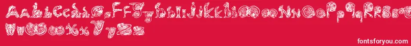 Animals Font – White Fonts on Red Background