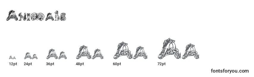 Размеры шрифта Animals (119669)