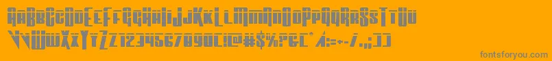 Vindicatorlaser Font – Gray Fonts on Orange Background