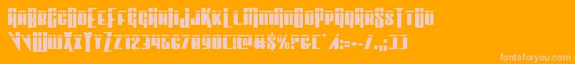 Vindicatorlaser Font – Pink Fonts on Orange Background