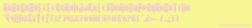 Vindicatorlaser Font – Pink Fonts on Yellow Background