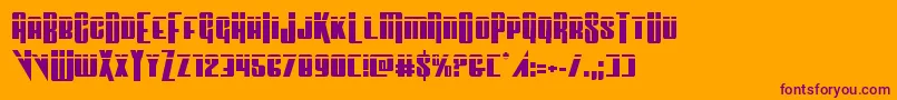 Vindicatorlaser Font – Purple Fonts on Orange Background