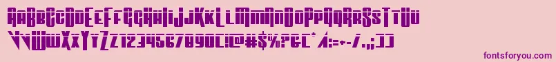 Vindicatorlaser Font – Purple Fonts on Pink Background