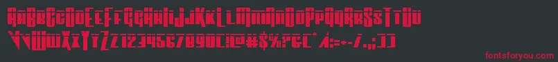 Vindicatorlaser Font – Red Fonts on Black Background