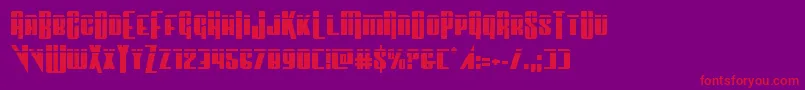 Vindicatorlaser Font – Red Fonts on Purple Background