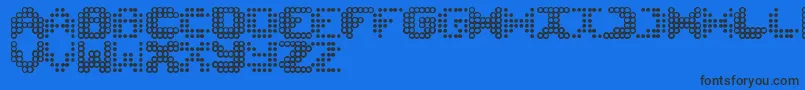 Шрифт animequeen – чёрные шрифты на синем фоне