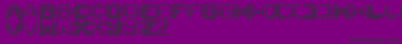 フォントanimequeen – 紫の背景に黒い文字