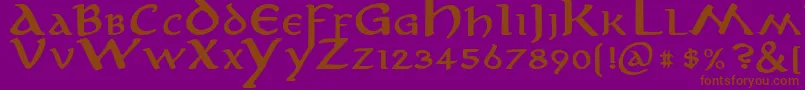 anirb    Font – Brown Fonts on Purple Background