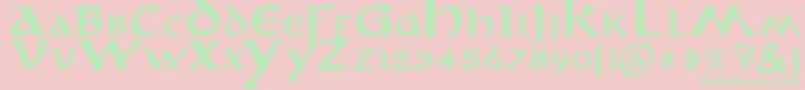 anirb    Font – Green Fonts on Pink Background