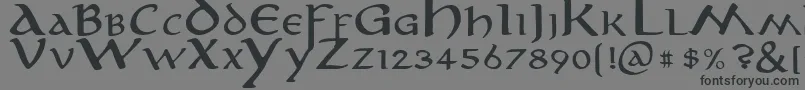 Шрифт anirm    – чёрные шрифты на сером фоне