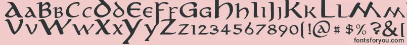 anirm    Font – Black Fonts on Pink Background