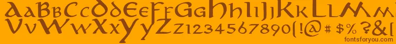 anirm    Font – Brown Fonts on Orange Background