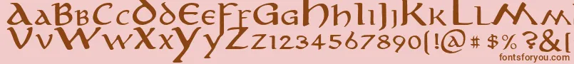 anirm    Font – Brown Fonts on Pink Background
