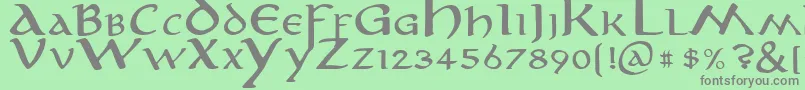 anirm    Font – Gray Fonts on Green Background