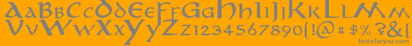 anirm    Font – Gray Fonts on Orange Background