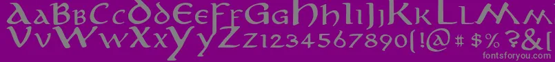 anirm    Font – Gray Fonts on Purple Background