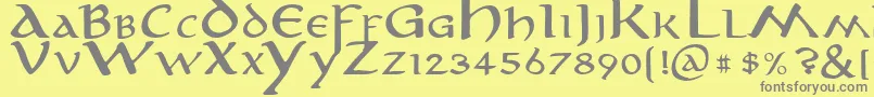 anirm    Font – Gray Fonts on Yellow Background