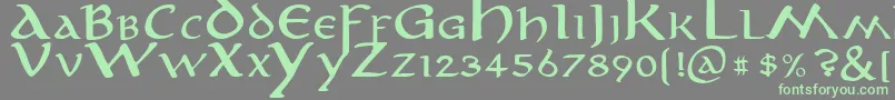 anirm    Font – Green Fonts on Gray Background