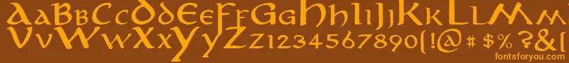 anirm    Font – Orange Fonts on Brown Background