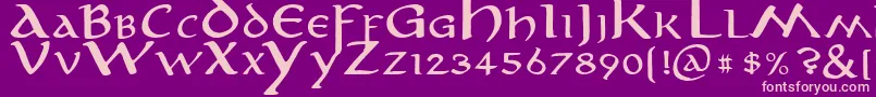 anirm    Font – Pink Fonts on Purple Background