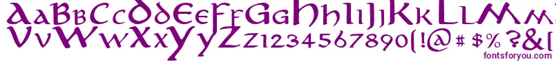 anirm    Font – Purple Fonts on White Background