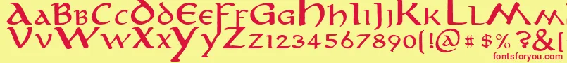 anirm    Font – Red Fonts on Yellow Background