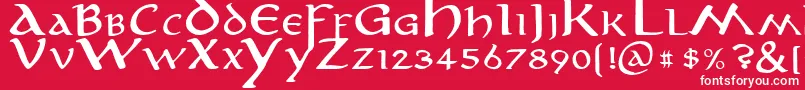 anirm    Font – White Fonts on Red Background