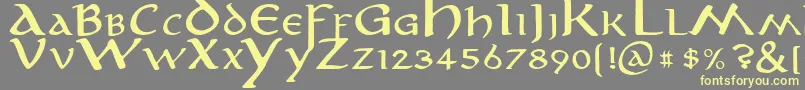 anirm    Font – Yellow Fonts on Gray Background