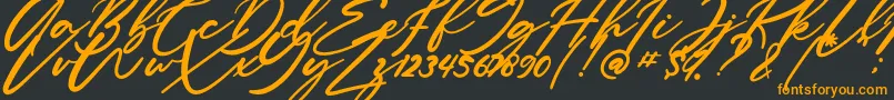 Anitto Font – Orange Fonts on Black Background