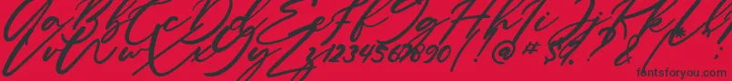 Anitto Font – Black Fonts on Red Background