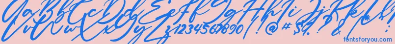 Anitto Font – Blue Fonts on Pink Background